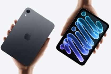 Two Apple iPad mini tablets showing the front display and rear design.