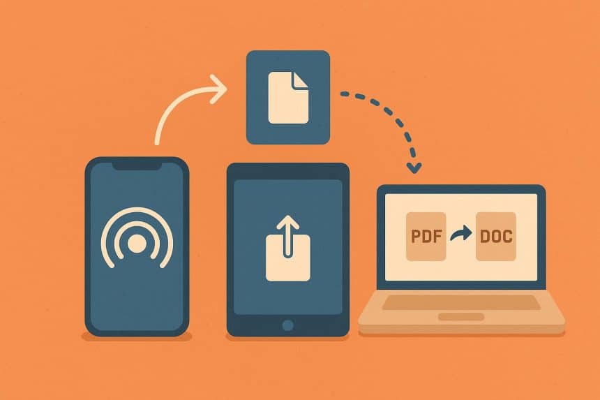 Frustration with file sharing and conversion on devices lacking AirDrop functionality