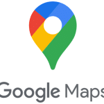 Google Maps logo with a colourful location pin on a white background.