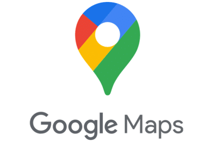 Google Maps logo with a colourful location pin on a white background.